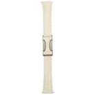 18mm Universal Slim Magnetic Buckle Genuine Leather Watch Band(Plain Weave Beige) - 3