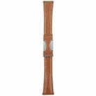 18mm Universal Slim Magnetic Buckle Genuine Leather Watch Band(Plain Weave Brown) - 3