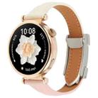 20mm Universal Slim Magnetic Buckle Genuine Leather Watch Band(Pink Beige) - 1