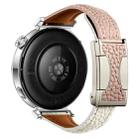 20mm Universal Slim Magnetic Buckle Genuine Leather Watch Band(Pink Beige) - 2