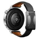 20mm Universal Slim Magnetic Buckle Genuine Leather Watch Band(Black) - 2