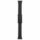 20mm Universal Slim Magnetic Buckle Genuine Leather Watch Band(Black) - 3