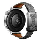20mm Universal Slim Magnetic Buckle Genuine Leather Watch Band(Dark Green) - 2