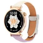 20mm Universal Slim Magnetic Buckle Genuine Leather Watch Band(Purple Beige) - 1