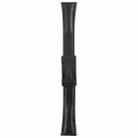 20mm Universal Slim Magnetic Buckle Genuine Leather Watch Band(Plain Weave Black) - 3