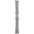 20mm Universal Slim Magnetic Buckle Genuine Leather Watch Band(Plain Weave Grey) - 3