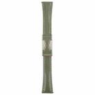 20mm Universal Slim Magnetic Buckle Genuine Leather Watch Band(Plain Weave Green) - 3