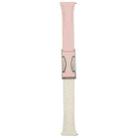 22mm Universal Slim Magnetic Buckle Genuine Leather Watch Band(Pink Beige) - 3