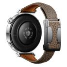 22mm Universal Slim Magnetic Buckle Genuine Leather Watch Band(Dark Brown) - 2