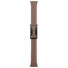 22mm Universal Slim Magnetic Buckle Genuine Leather Watch Band(Dark Brown) - 3