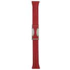 22mm Universal Slim Magnetic Buckle Genuine Leather Watch Band(Red) - 3