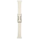 22mm Universal Slim Magnetic Buckle Genuine Leather Watch Band(Beige) - 3