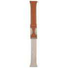 22mm Universal Slim Magnetic Buckle Genuine Leather Watch Band(Brown Light Grey) - 3