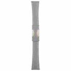 22mm Universal Slim Magnetic Buckle Genuine Leather Watch Band(Plain Weave Grey) - 3