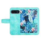 For Google Pixel 9 Pro XL Floral Pattern Leather Phone Case with Lanyard(Green) - 3