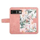 For Google Pixel 7 Pro Floral Pattern Leather Phone Case with Lanyard(Pink) - 3