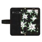 For Google Pixel 6a Floral Pattern Leather Phone Case with Lanyard(Black) - 3