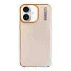 For iPhone 16 Plus Soft Sandy Skin Feel Translucent PC Phone Case(Desert Gold) - 1