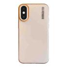 For iPhone XS / X Soft Sandy Skin Feel Translucent PC Phone Case(Desert Gold) - 1