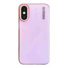 For iPhone XS / X Soft Sandy Skin Feel Translucent PC Phone Case(Rose Pink) - 1