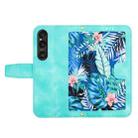 For Sony Xperia 1 VI Floral Pattern Leather Phone Case with Lanyard(Green) - 3