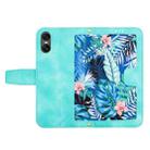 For Sony Xperia 10 VI Floral Pattern Leather Phone Case with Lanyard(Green) - 3