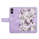 For Sony Xperia 10 VI Floral Pattern Leather Phone Case with Lanyard(Light Purple) - 3