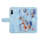 For Sony Xperia 10 V Floral Pattern Leather Phone Case with Lanyard(Light Blue) - 3