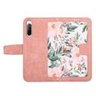 For Sony Xperia 10 V Floral Pattern Leather Phone Case with Lanyard(Pink) - 3