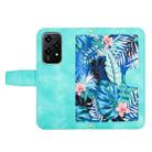 For Honor 200 Lite Global Floral Pattern Leather Phone Case with Lanyard(Green) - 3