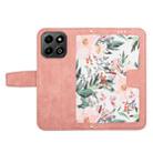 For Honor X6b Floral Pattern Leather Phone Case with Lanyard(Pink) - 3