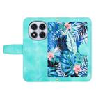 For Redmi Note 14 Pro 5G Floral Pattern Leather Phone Case with Lanyard(Green) - 3