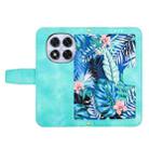 For Redmi Note 14 Pro+ 5G Floral Pattern Leather Phone Case with Lanyard(Green) - 3