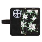 For Redmi Note 14 Pro+ 5G Floral Pattern Leather Phone Case with Lanyard(Black) - 3