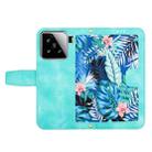 For Xiaomi 15 Floral Pattern Leather Phone Case with Lanyard(Green) - 3