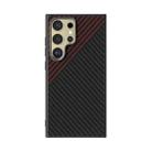 For Samsung Galaxy S24 Ultra 5G ABEEL C Carbon Fiber Series 6D Micro Relief MagSafe Phone Case(Black Red) - 2