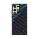 For Samsung Galaxy S24 Ultra 5G ABEEL C Carbon Fiber Series 6D Micro Relief MagSafe Phone Case(Black Blue) - 2