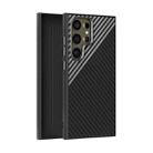 For Samsung Galaxy S24 Ultra 5G ABEEL C Carbon Fiber Series 6D Micro Relief MagSafe Phone Case(Black Grey) - 1