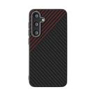 For Samsung Galaxy S25 5G / S24 5G ABEEL C Carbon Fiber Series 6D Micro Relief MagSafe Phone Case(Black Red) - 2