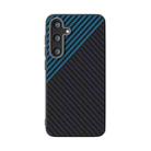 For Samsung Galaxy S25 5G / S24 5G ABEEL C Carbon Fiber Series 6D Micro Relief MagSafe Phone Case(Black Blue) - 2