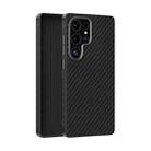 For Samsung Galaxy S25 Ultra 5G ABEEL C Carbon Fiber Series 6D Micro Relief MagSafe Phone Case(Black) - 1