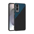 For Samsung Galaxy S25 Edge 5G ABEEL C Carbon Fiber Series 6D Micro Relief MagSafe Phone Case(Black Blue) - 1