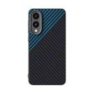 For Samsung Galaxy S25 Edge 5G ABEEL C Carbon Fiber Series 6D Micro Relief MagSafe Phone Case(Black Blue) - 2