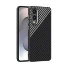 For Samsung Galaxy S25 Edge 5G ABEEL C Carbon Fiber Series 6D Micro Relief MagSafe Phone Case(Black Grey) - 1