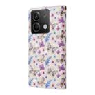 For Redmi Note 13 5G Bronzing Painting RFID Leather Phone Case(Pansies) - 3
