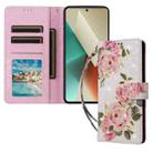 For Redmi Note 13 5G Bronzing Painting RFID Leather Phone Case(Rose Flower) - 2