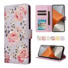 For Redmi Note 13 Pro+ Bronzing Painting RFID Leather Phone Case(Pastoral Rose) - 1