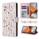 For Redmi Note 13 Pro+ Bronzing Painting RFID Leather Phone Case(Flowers World) - 1