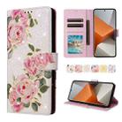 For Redmi Note 13 Pro+ Bronzing Painting RFID Leather Phone Case(Rose Flower) - 1