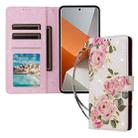 For Redmi Note 13 Pro+ Bronzing Painting RFID Leather Phone Case(Rose Flower) - 2